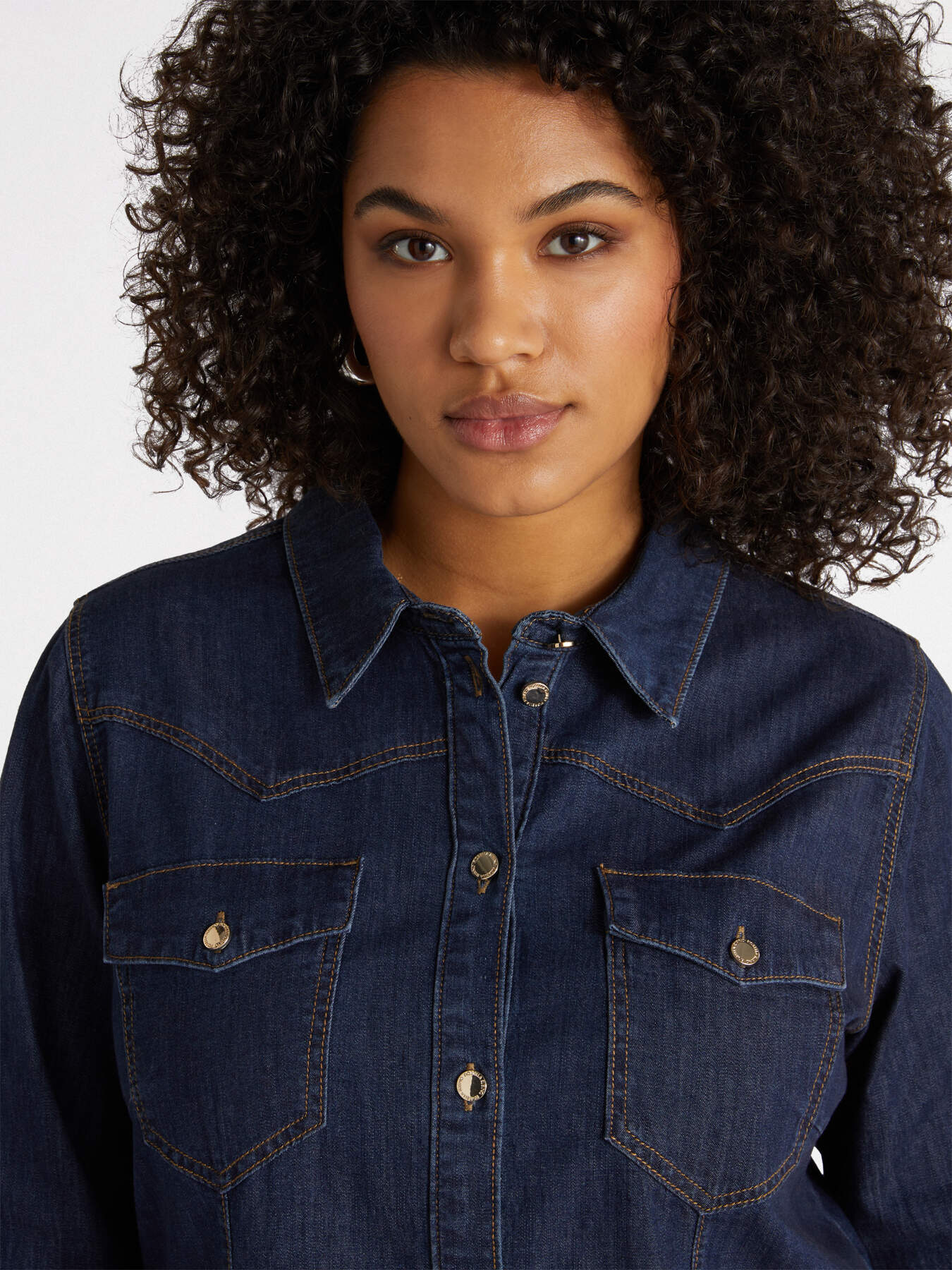 Camicia in denim lavaggio dark blue image number 2