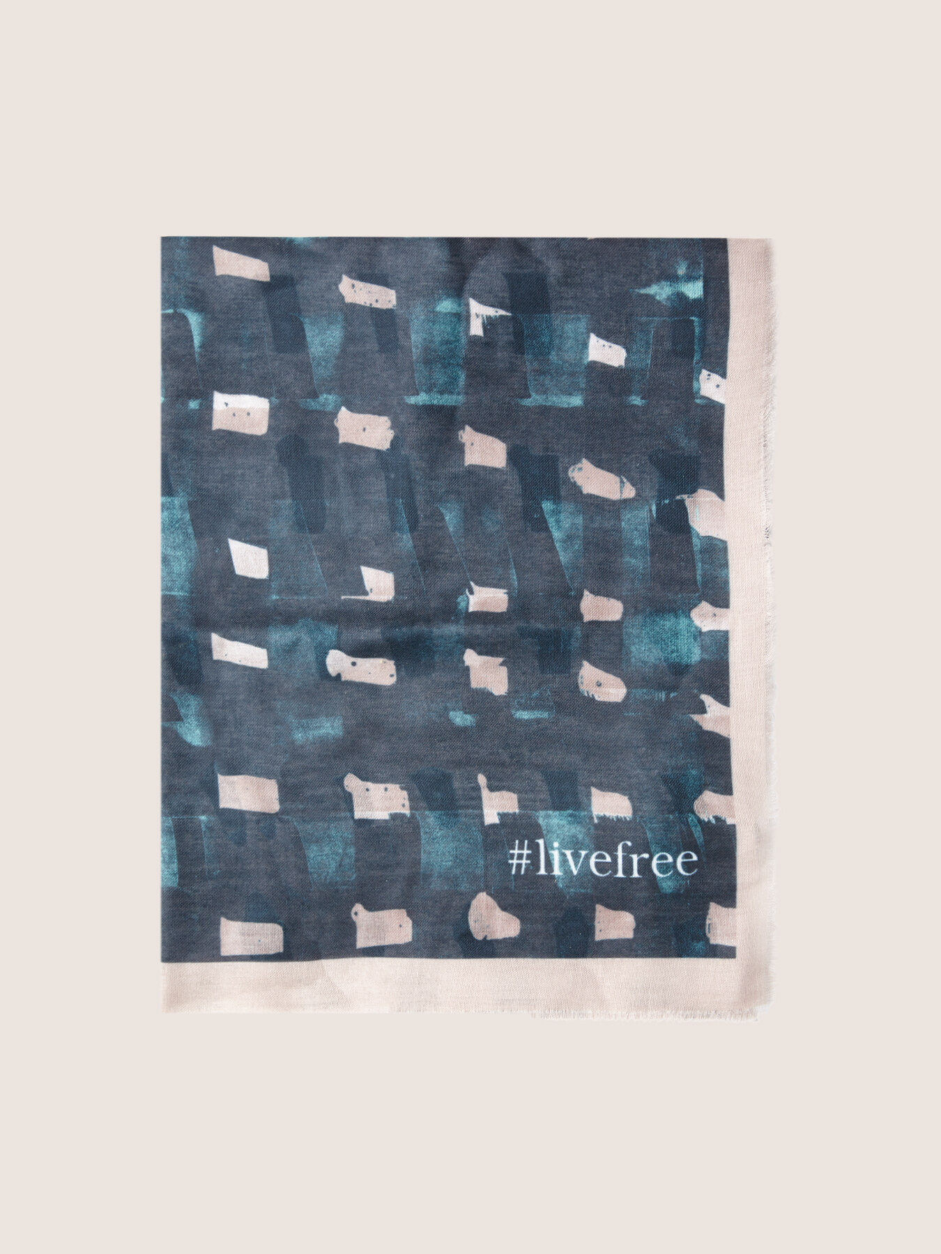 Schal mit Aufdruck #livefree image number 1