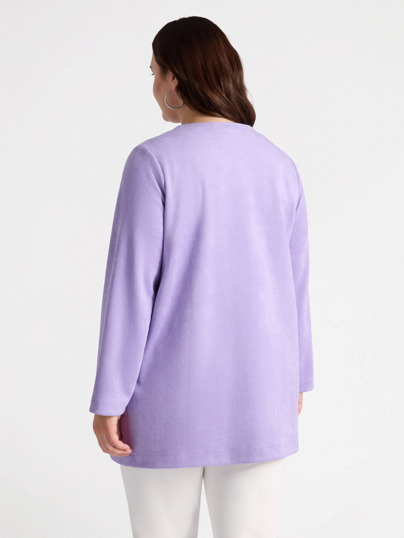 Soft touch duster coat with oversized application image number 1