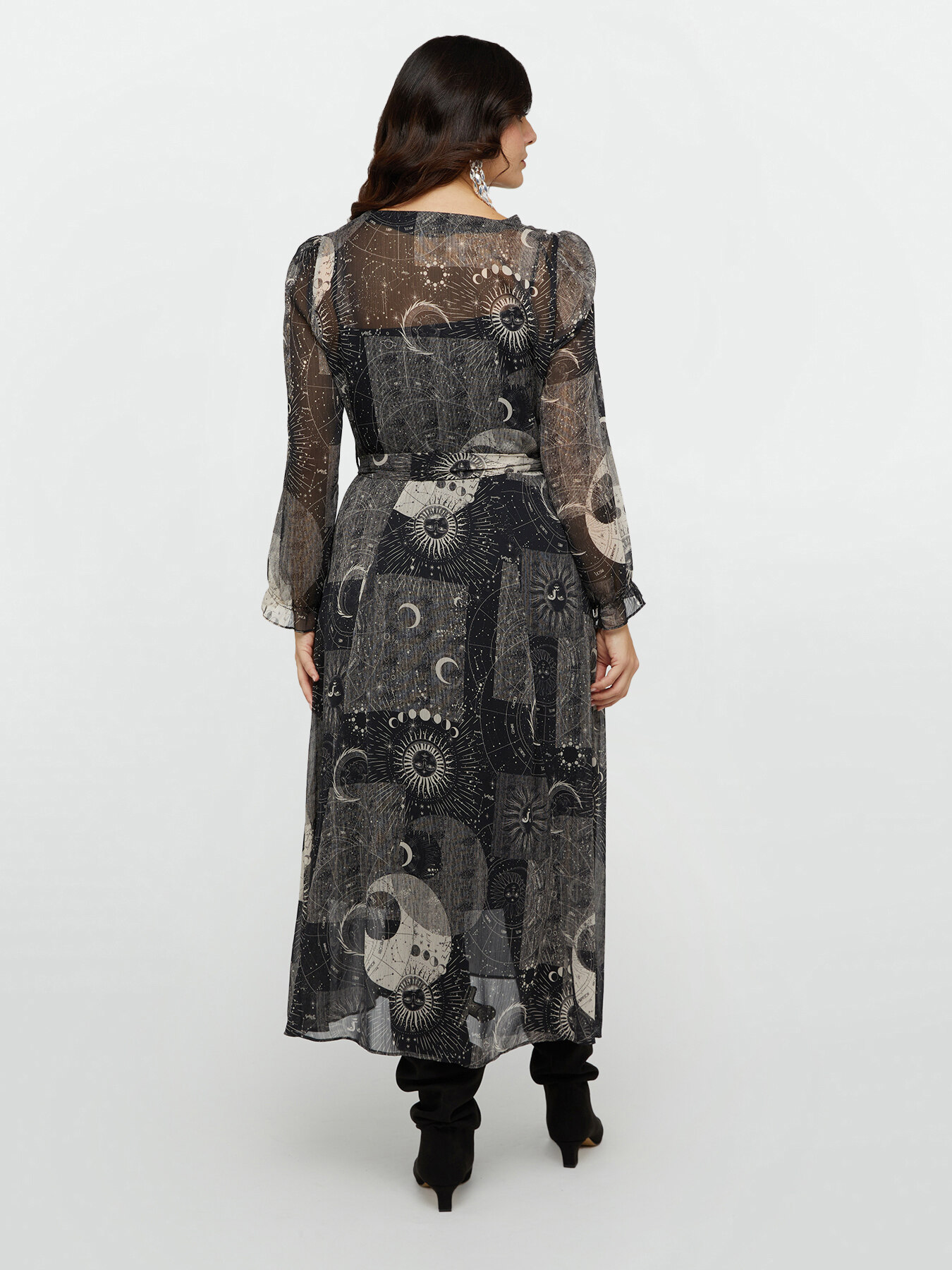 Long printed frock image number 1