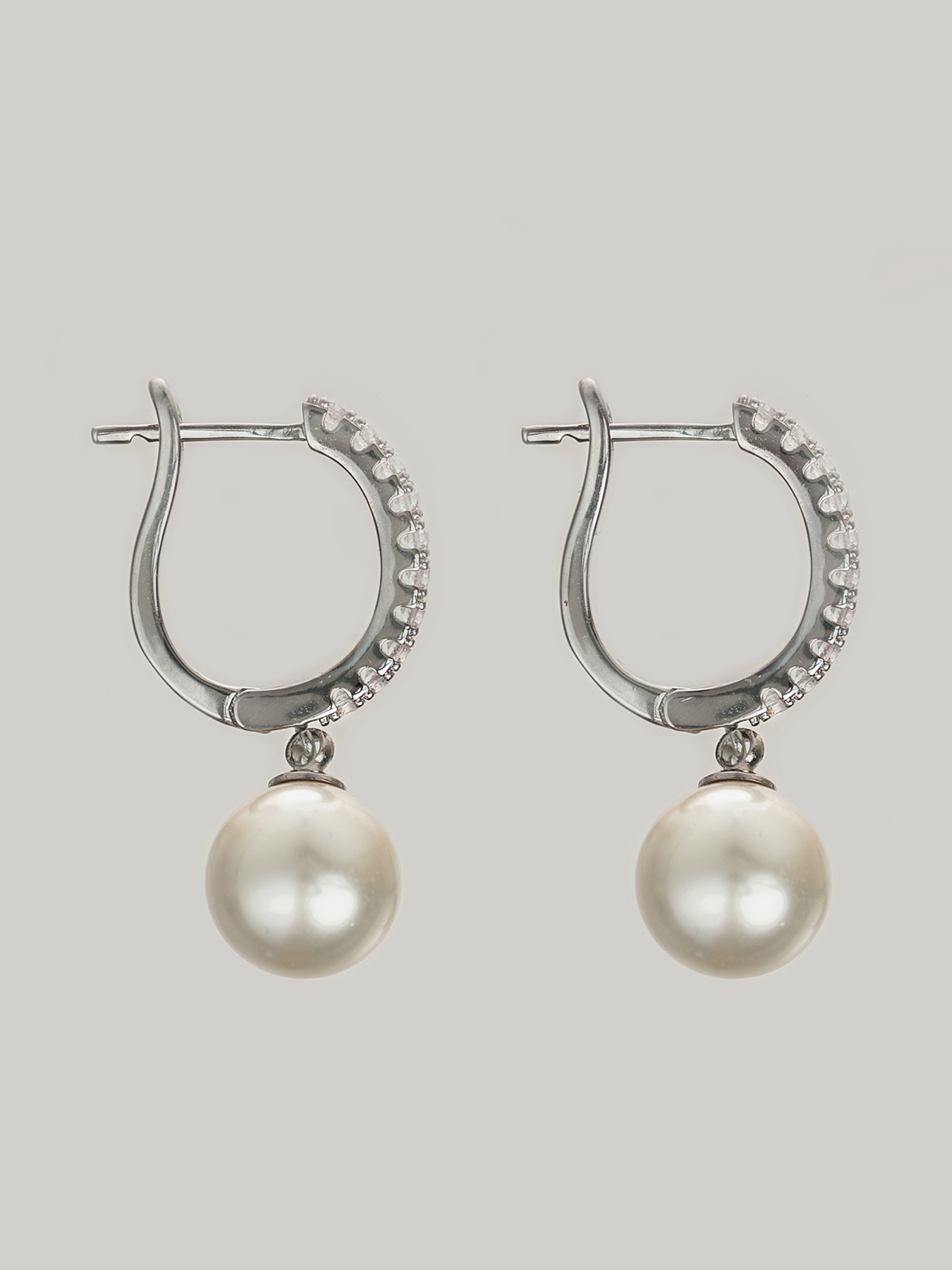 Pendientes con circonitas y perla image number 2