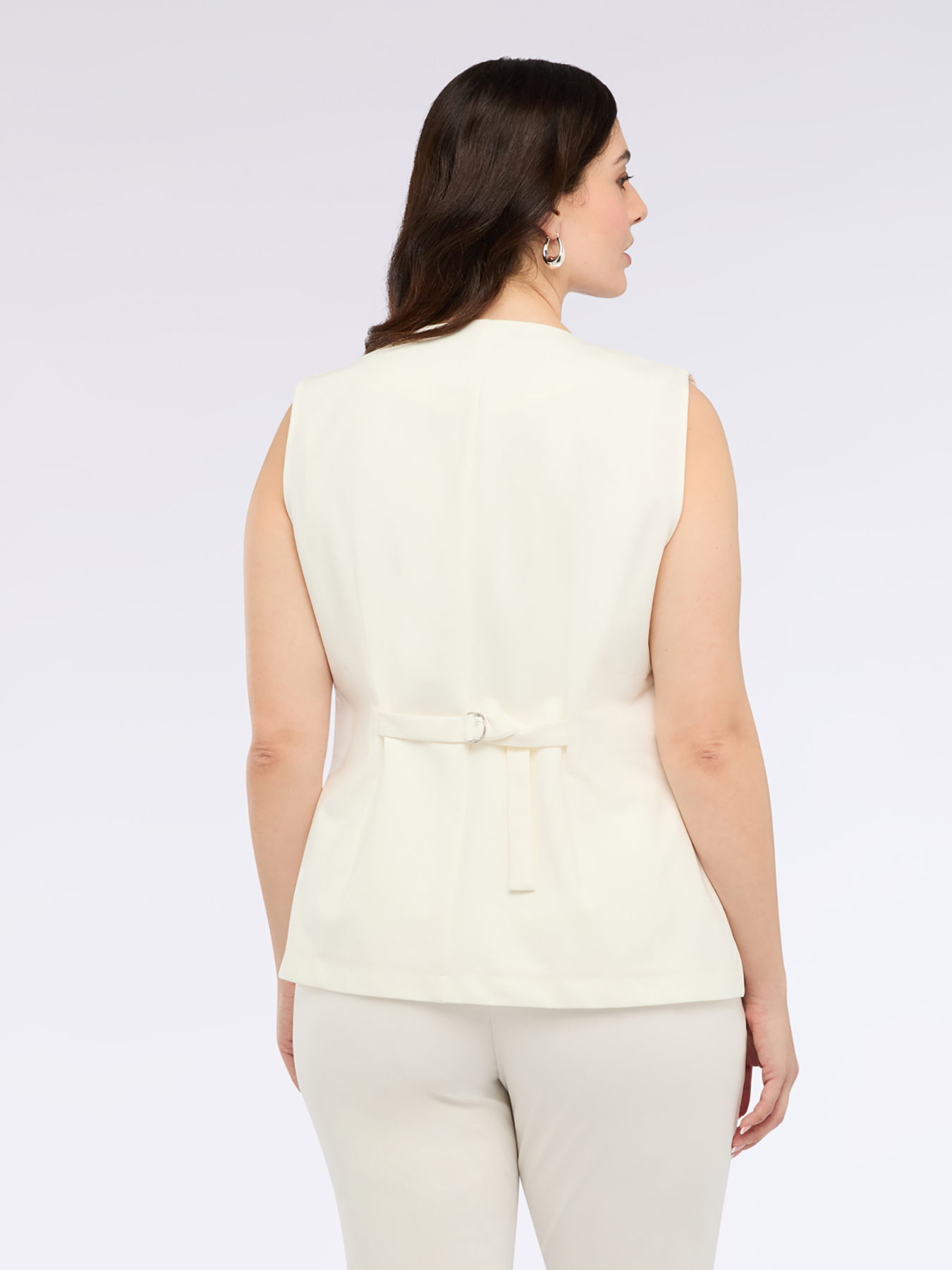 Gilet in punto Milano con bottoni image number 2