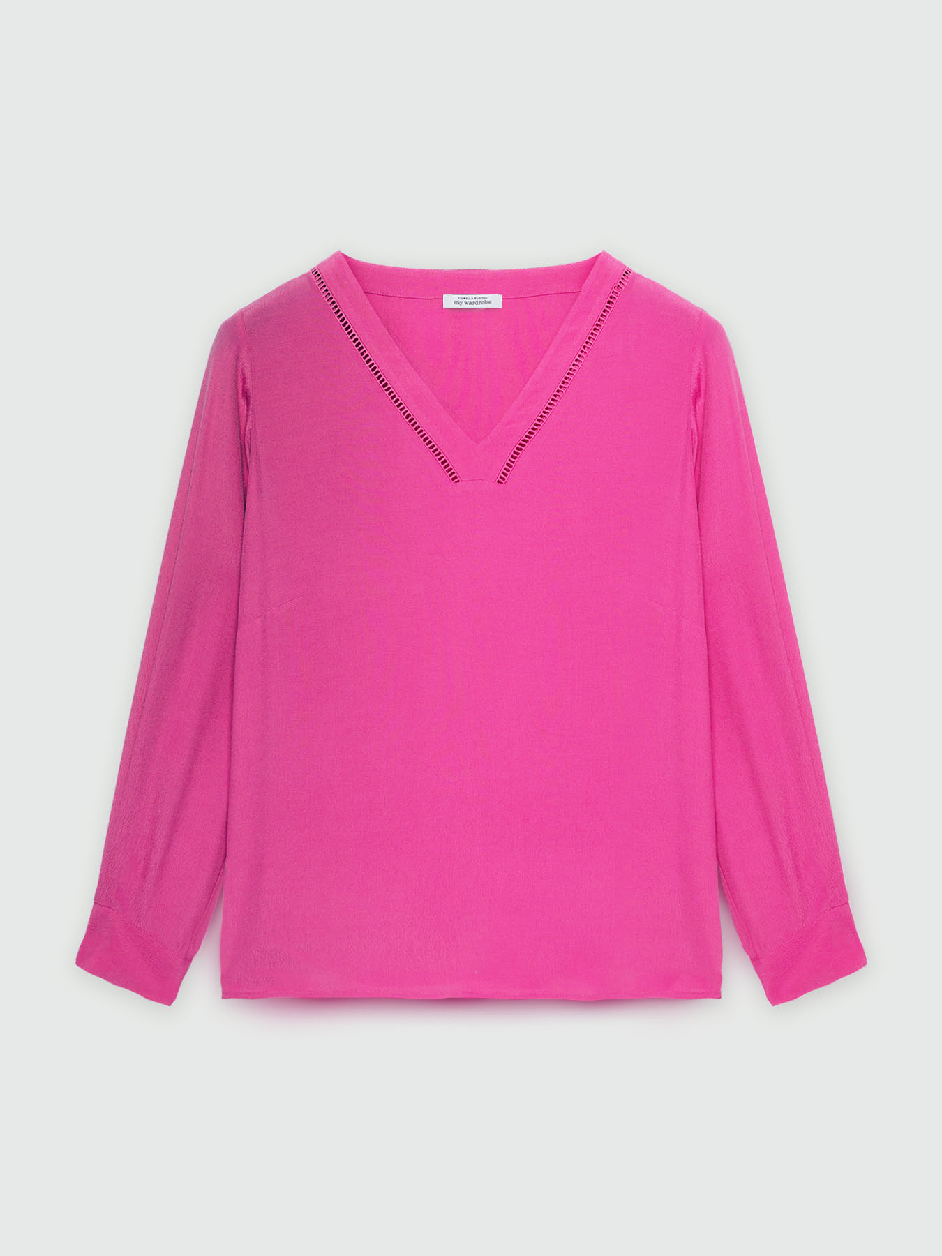 Blusa scollata a V con viscosa LENZING&trade; ECOVERO&trade; image number 4