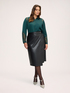 Blouse en satin stretch avec inserts en dentelle image number 2