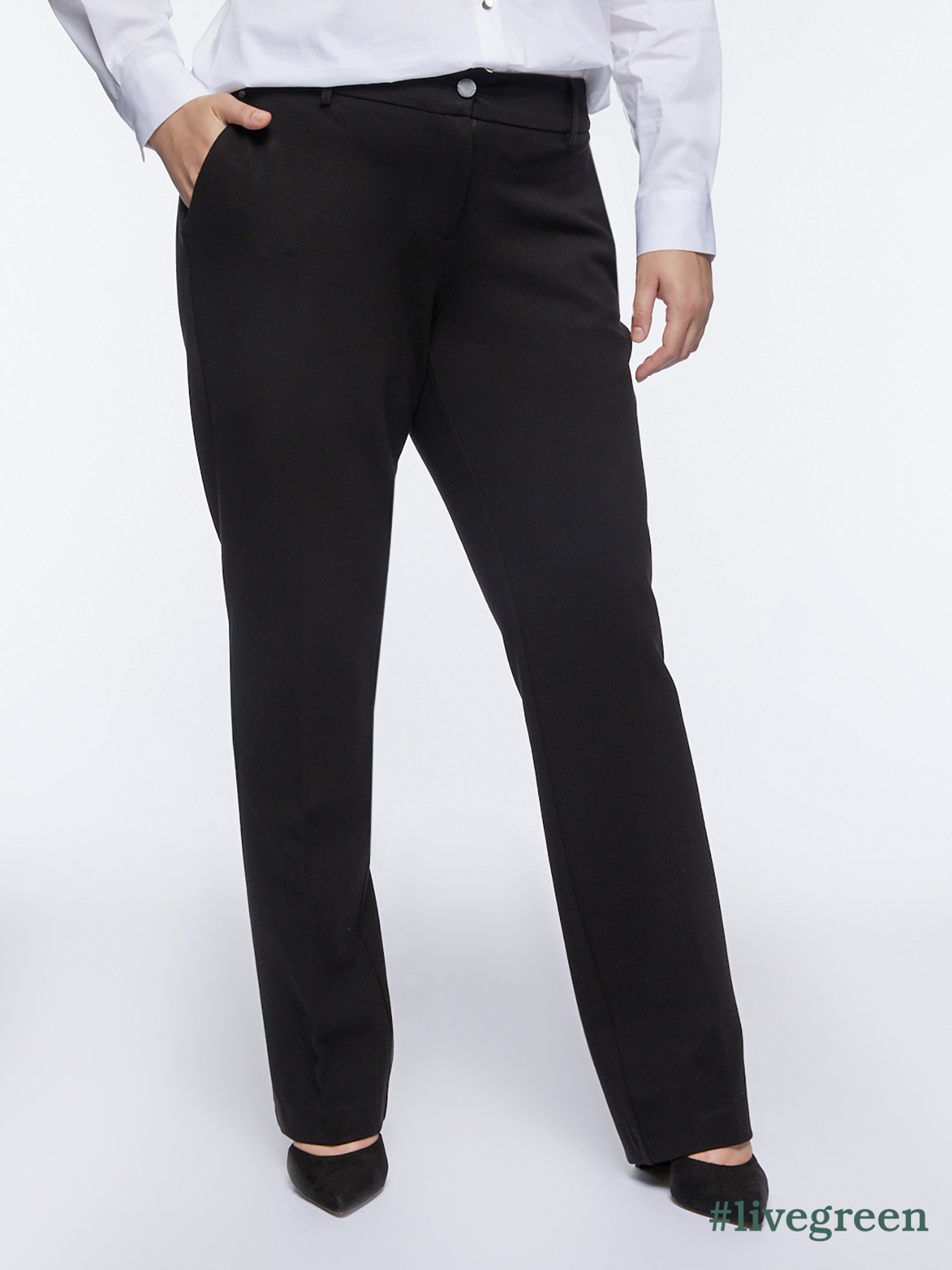 ECOVERO&trade; viscose Milano-stitch trousers image number 0
