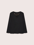 3D-textured T-shirt with necklace image number 4