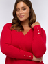 V-neck sweater with buttons on the cuffs image number 2