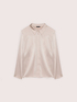 Stretch silk shirt with classic collar image number 4