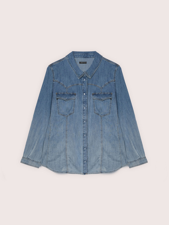 Washed denim shirt