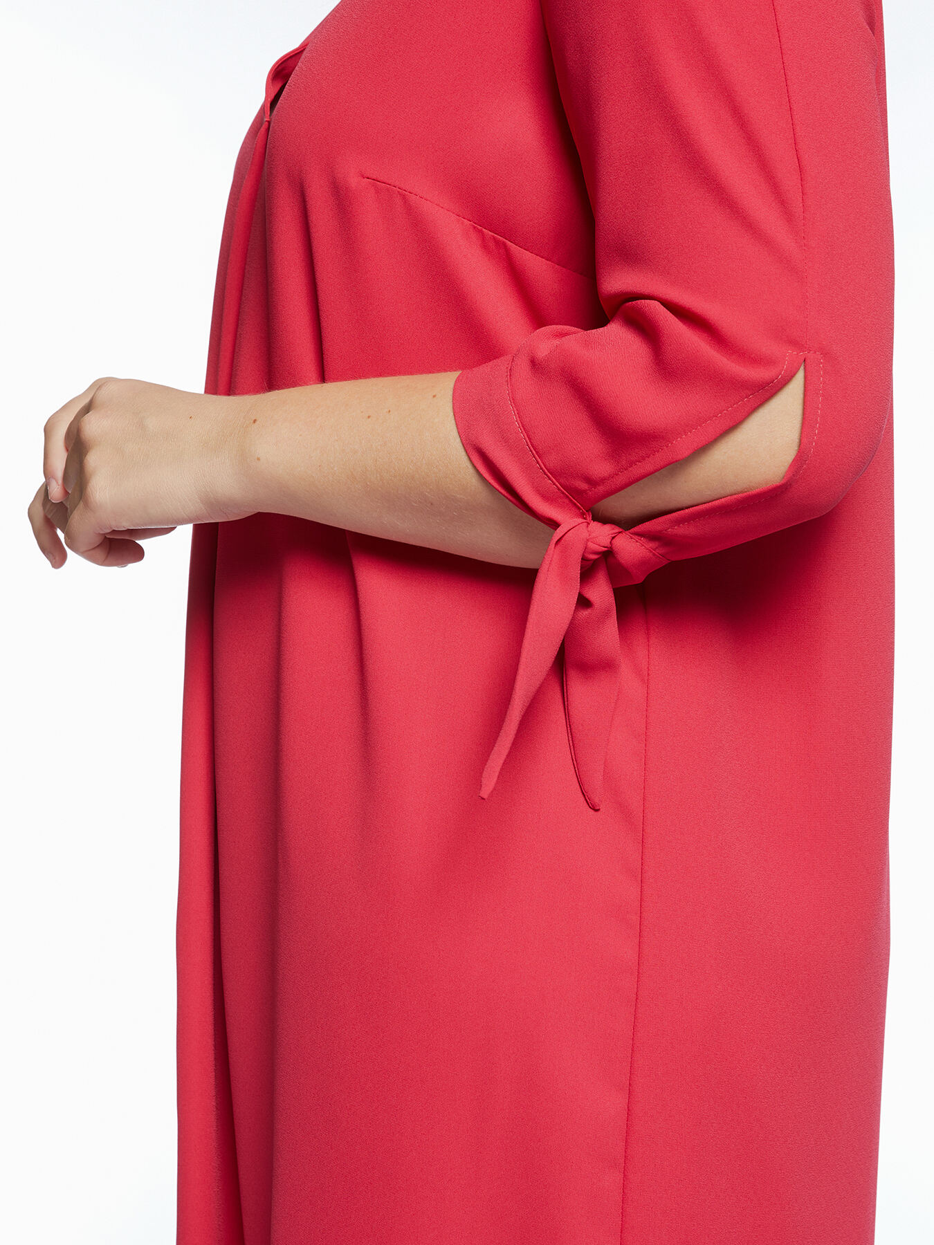 Vestito dritto con nodi sulle maniche image number 2
