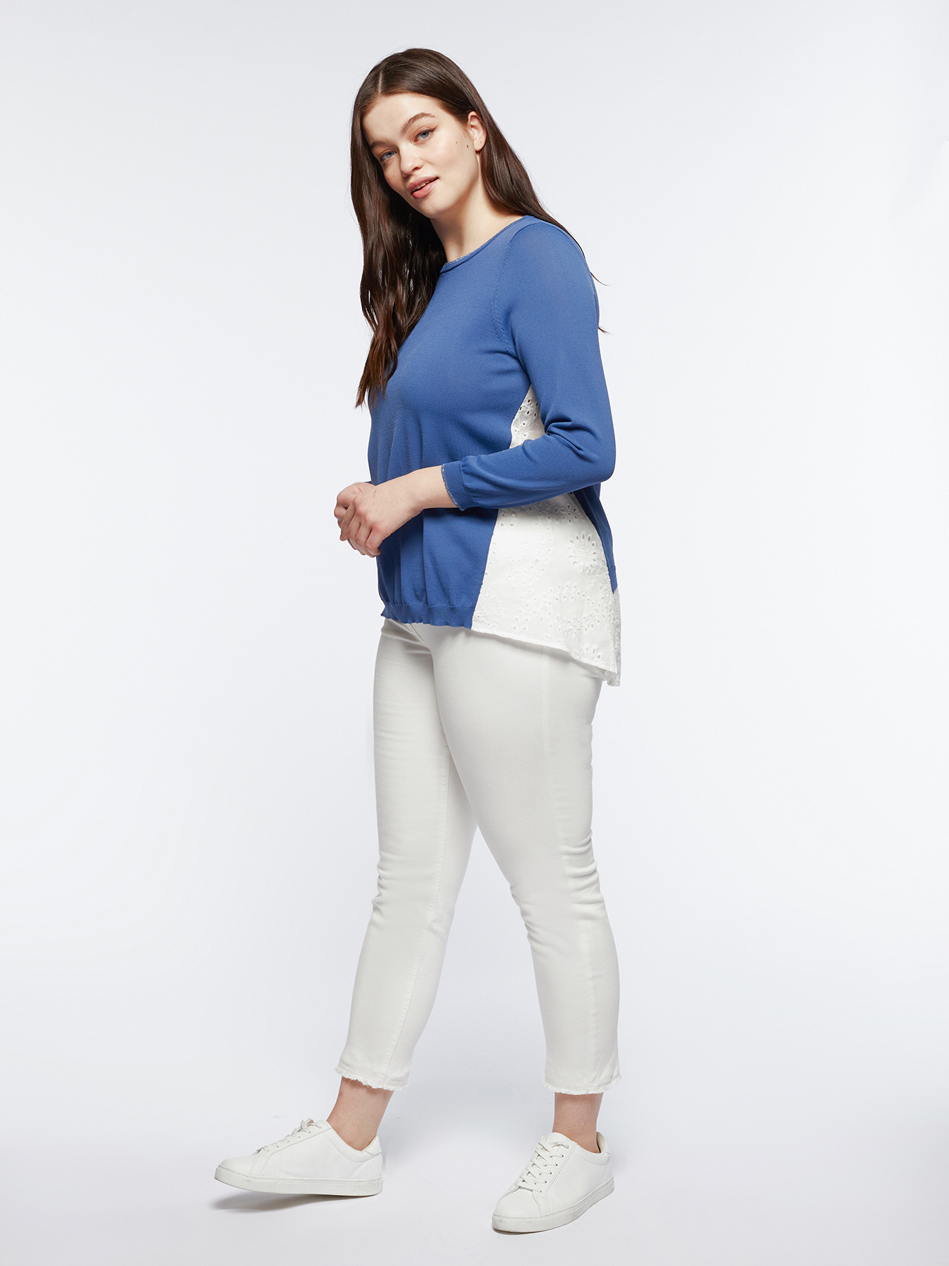 Maglia con inserti in sangallo image number 2