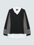 Sweatshirt with shirt detail image number 1