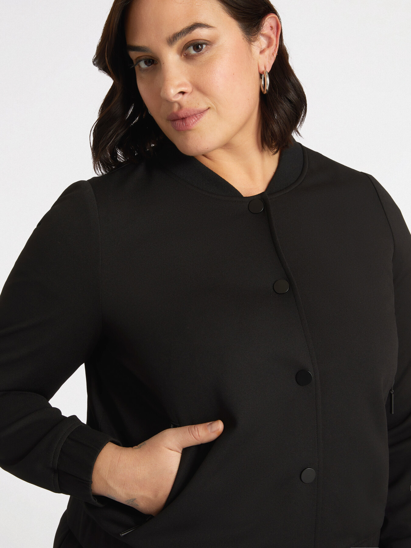 Scuba fabric bomber jacket image number 4