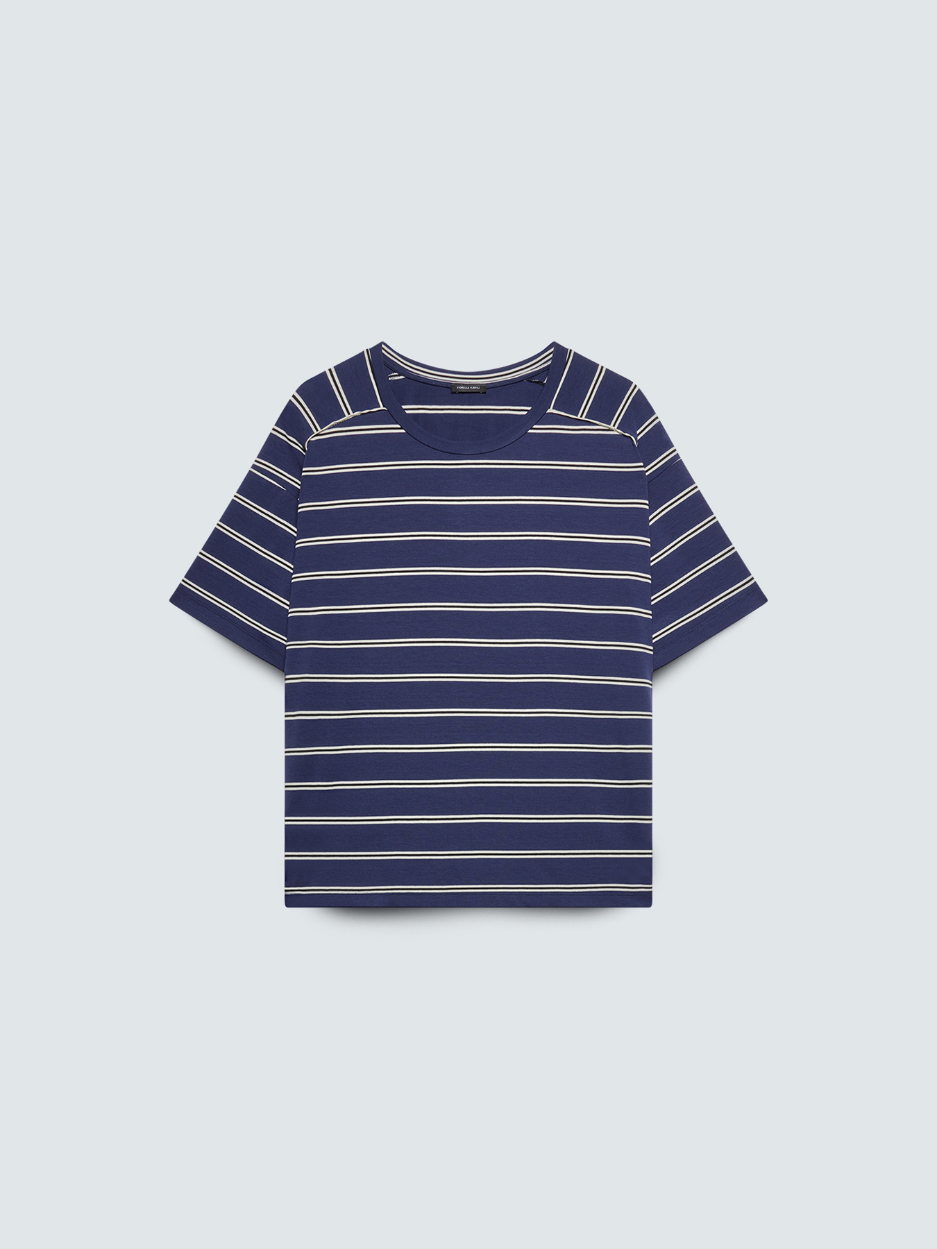 Striped viscose blend jersey T-shirt image number 4