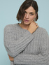 Cable knit crew neck sweater image number 3