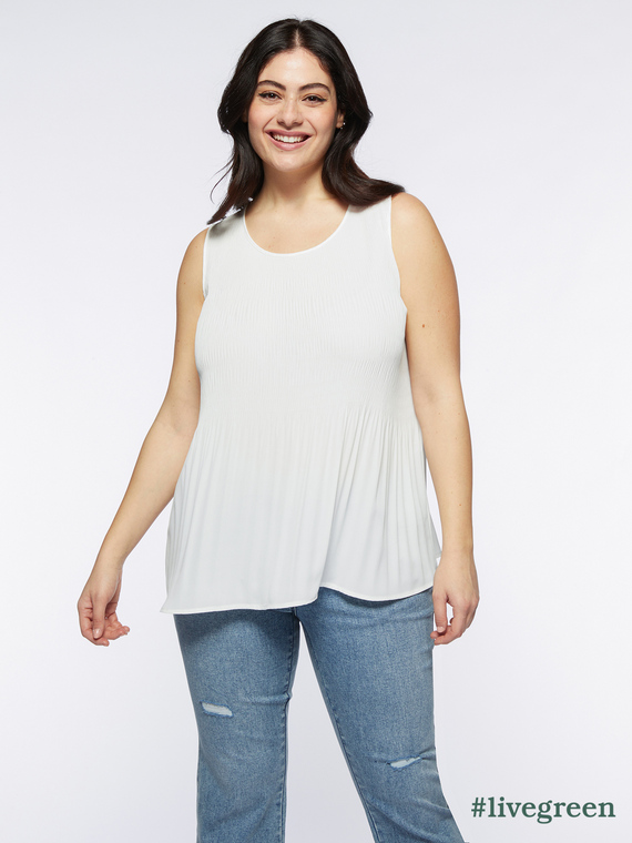 Top with pleated lower part