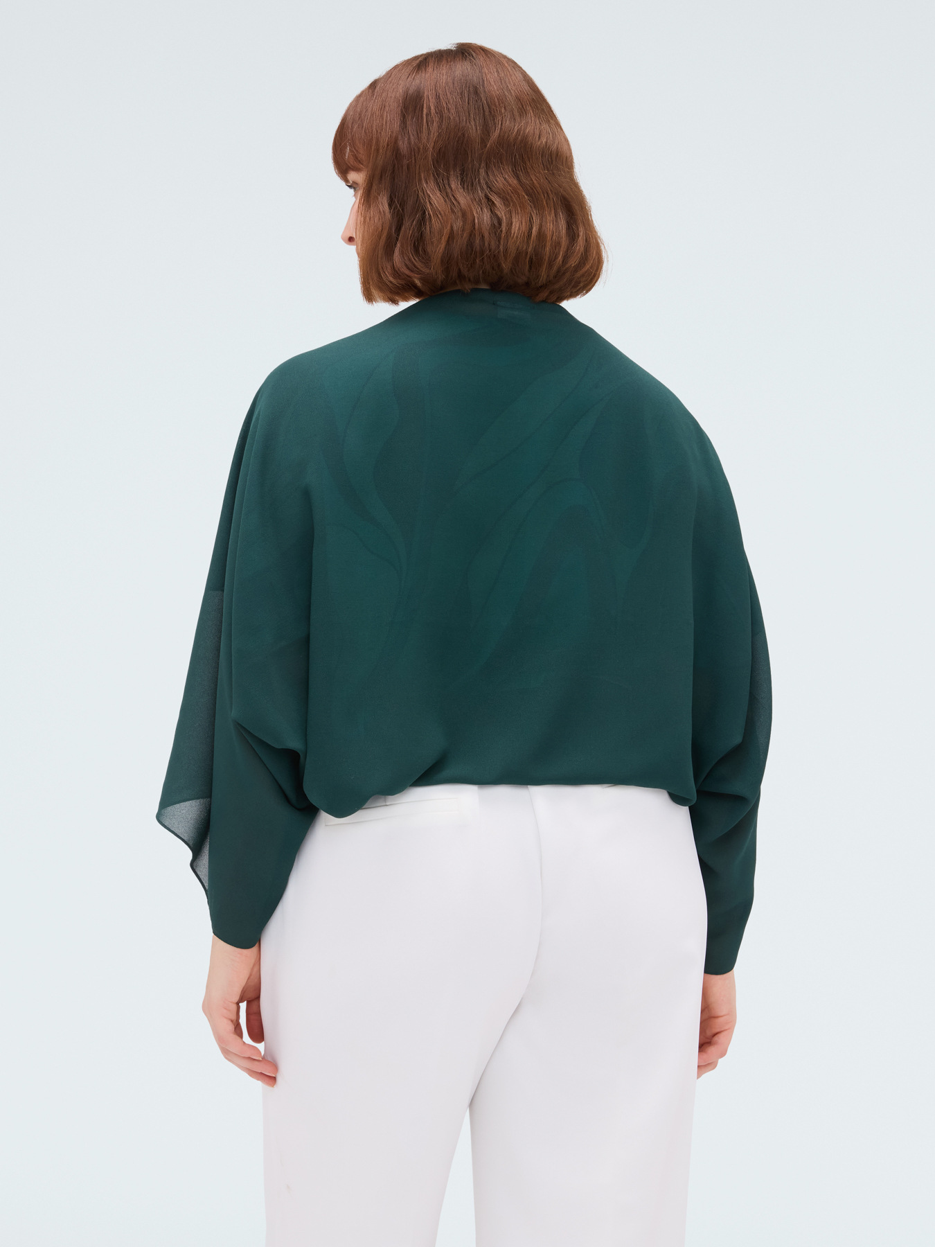 Georgette shrug with asymmetric cut image number 2