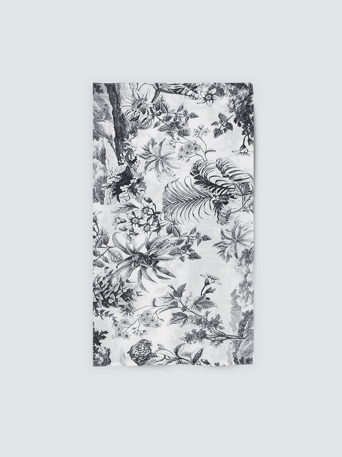 Viscose foulard with tropical print image number 1