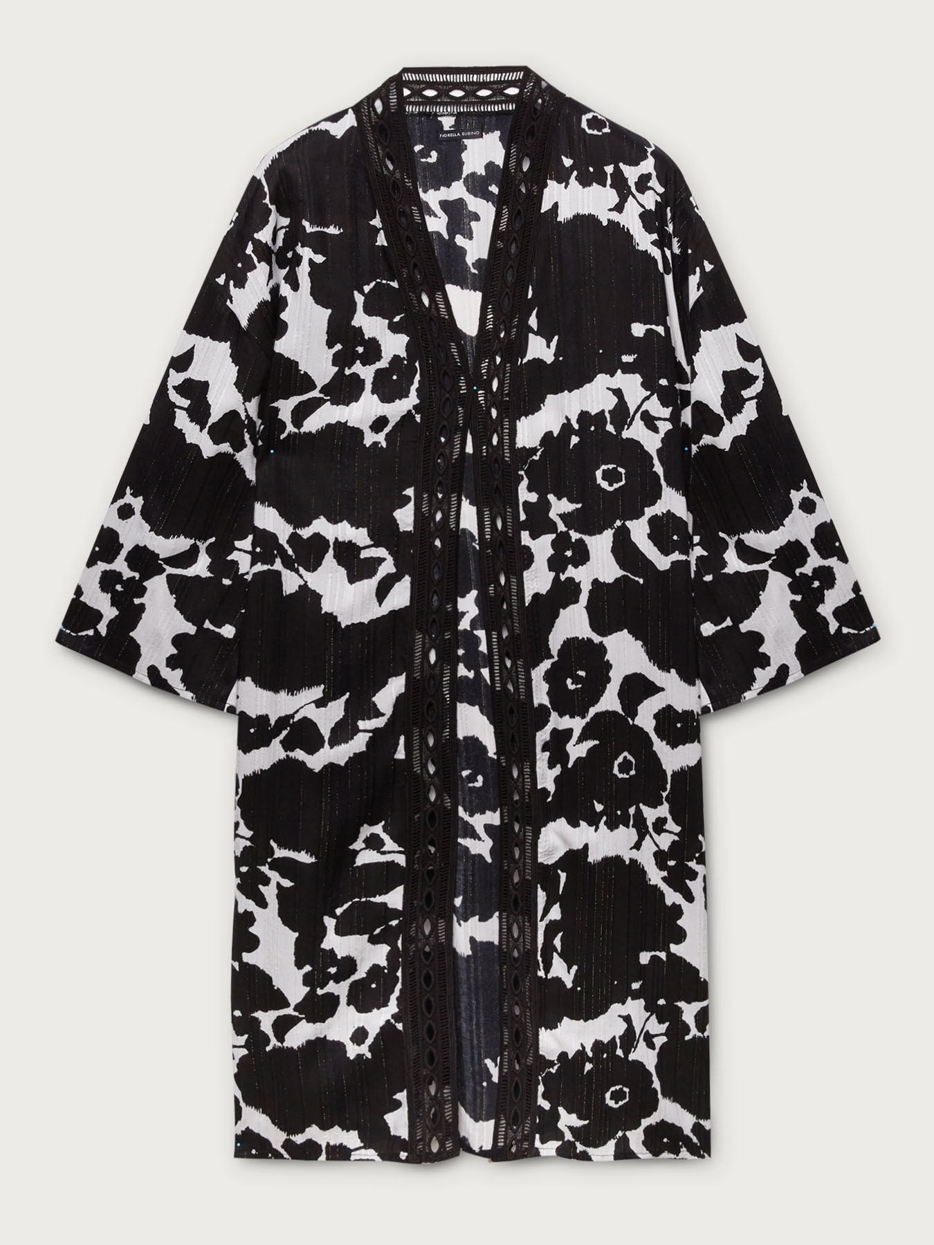 Caftan imprim&eacute; noir et blanc image number 3