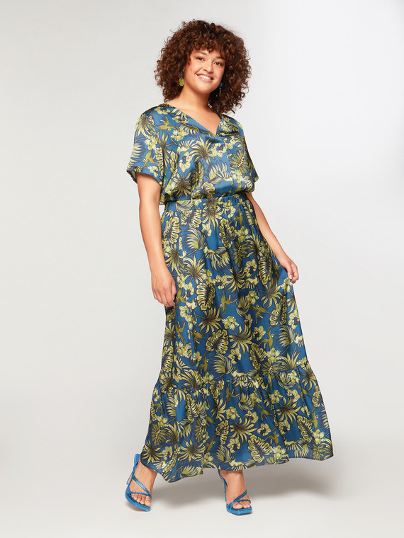 Fiorella Rubino Blusa in raso dalla stampa tropicale Donna