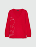 Maglia con disegno volpe in strass in viscosa LENZING&trade; ECOVERO&trade; image number 5
