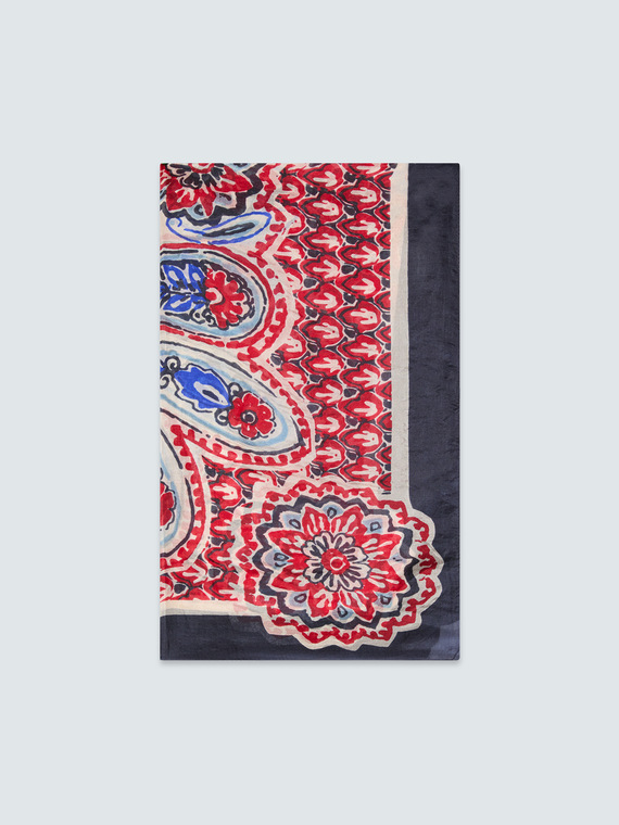 Printed silk foulard