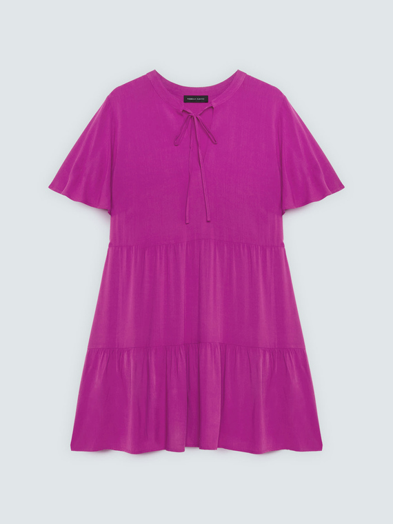 Smile Short Dress with Bow