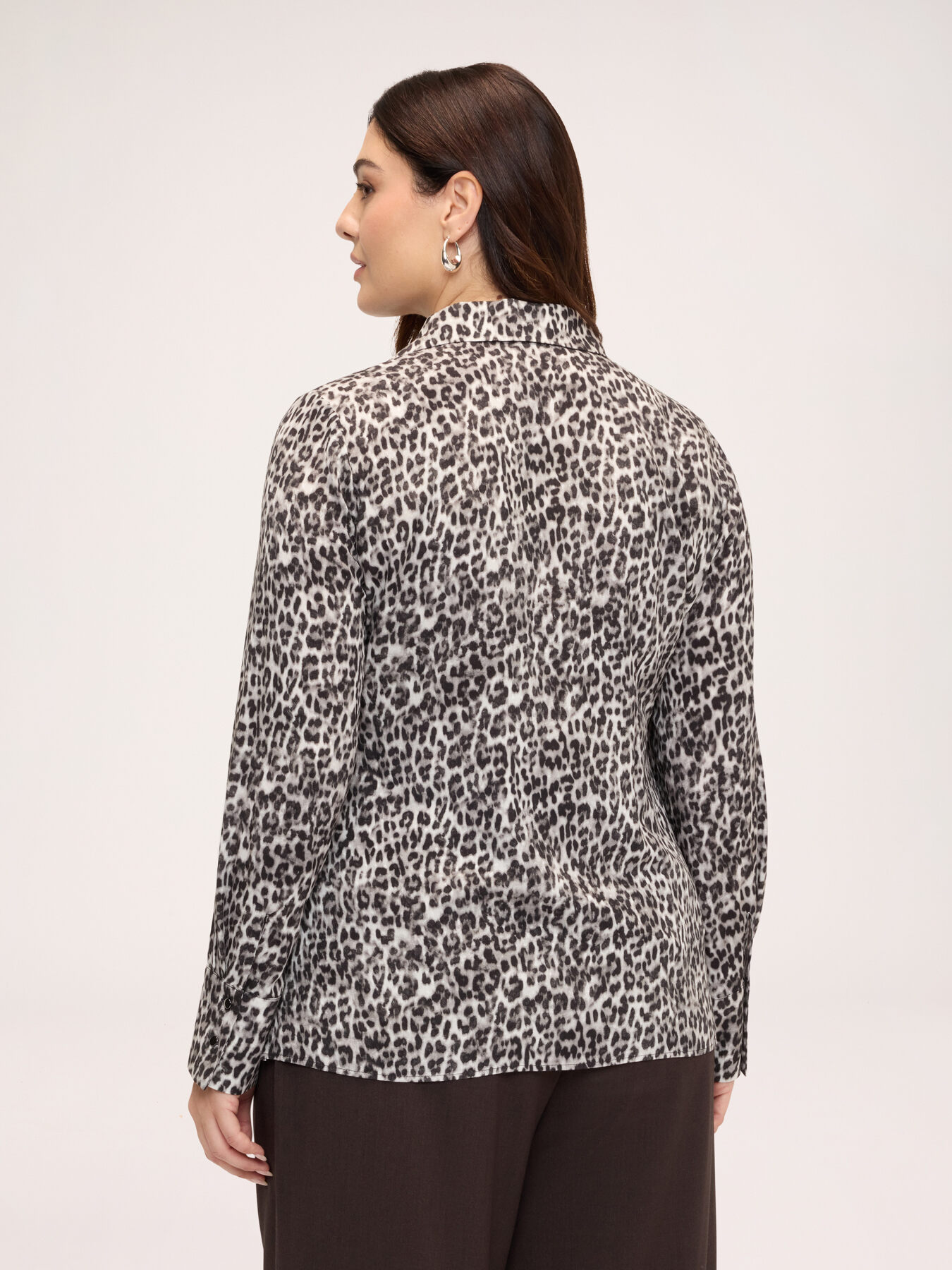 Blouse en viscose &agrave; imprim&eacute; animalier image number 1
