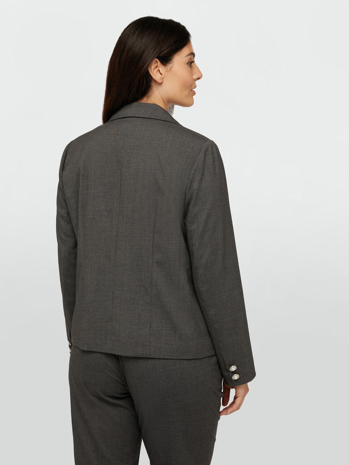 Grey m&eacute;lange blazer image number 2