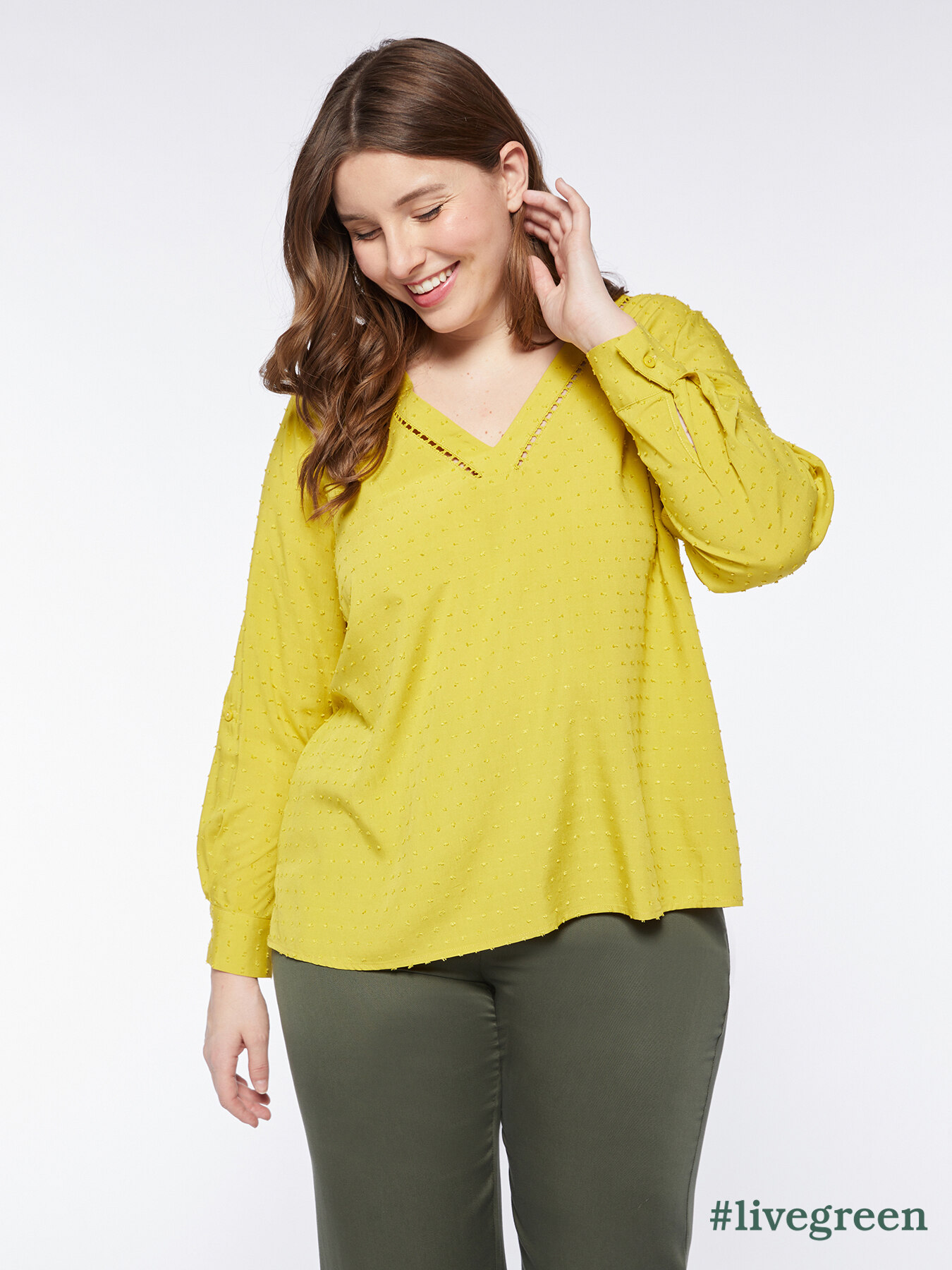 Plumetis-Bluse aus ECOVERO&trade; Viskose image number 0