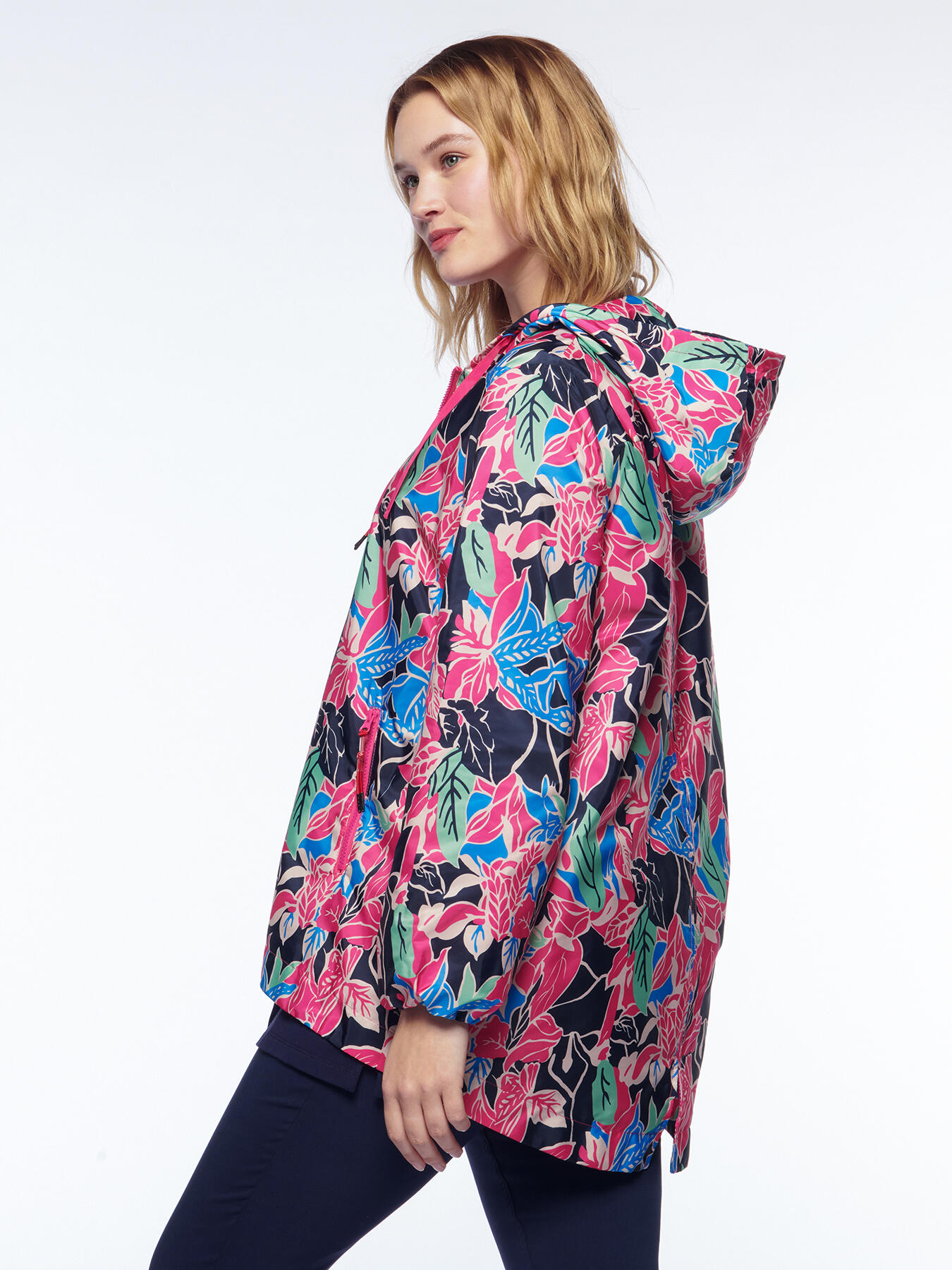 Parka "GO." in nylon stampato image number 1