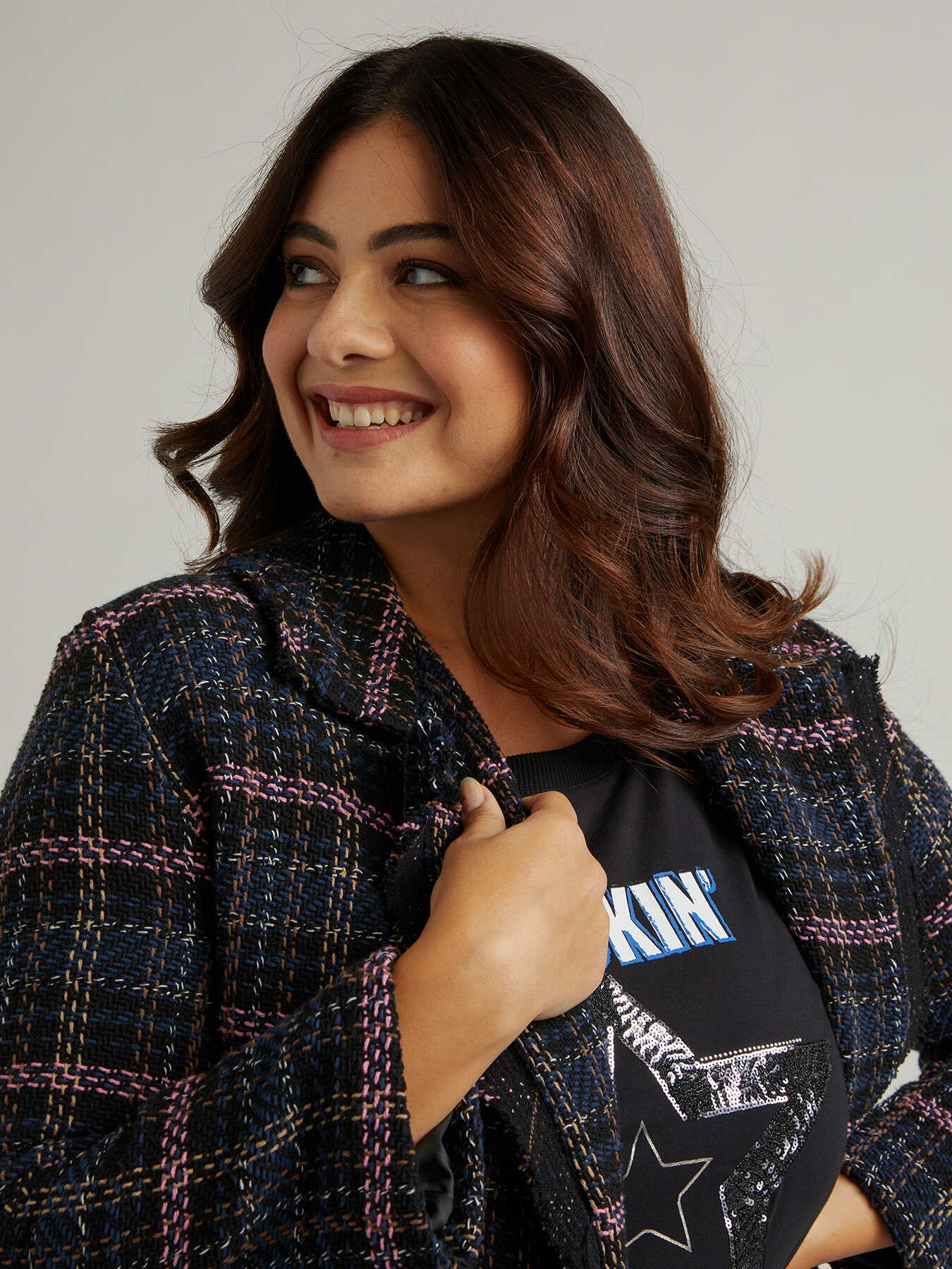 Giacca in tessuto effetto stuoia image number 2