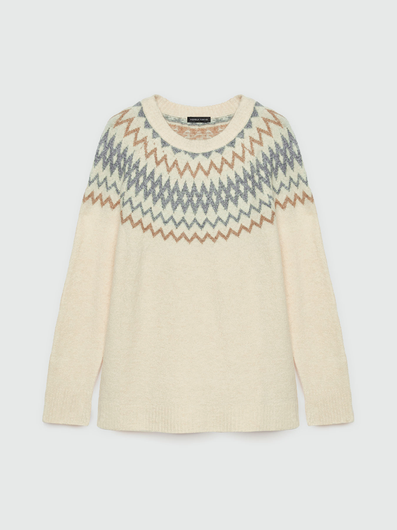 Maglia jacquard con disegni fair isle image number 4