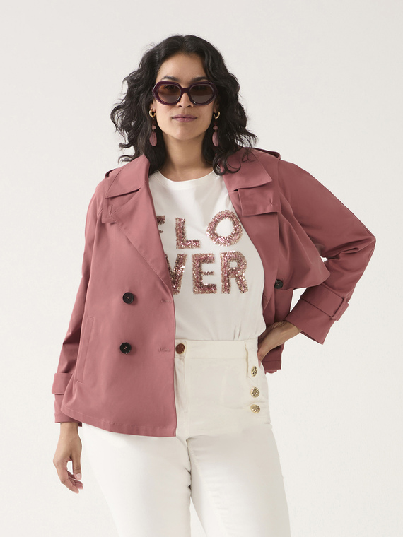 Trench-coat court crois&eacute;