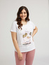 T-shirt con stampa palme e scritta image number 2