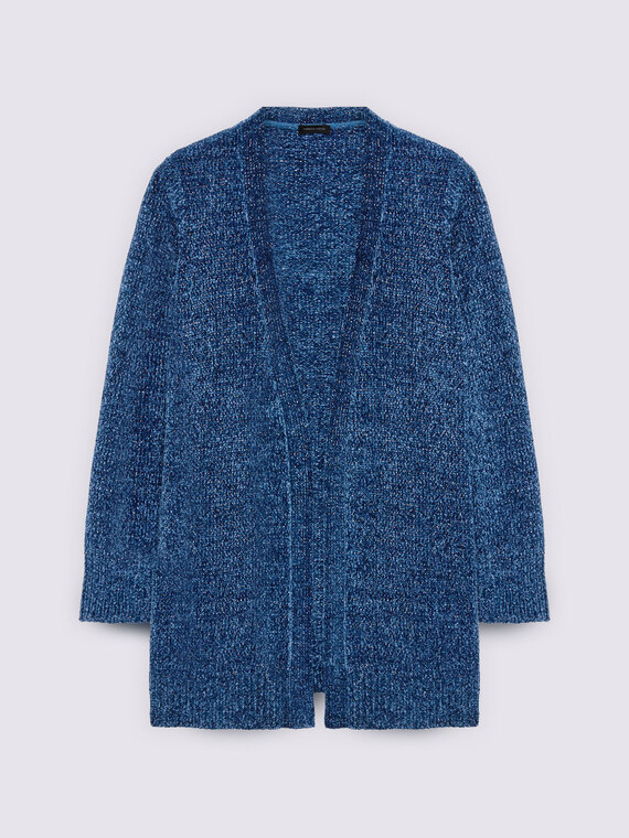 Long chenille cardigan