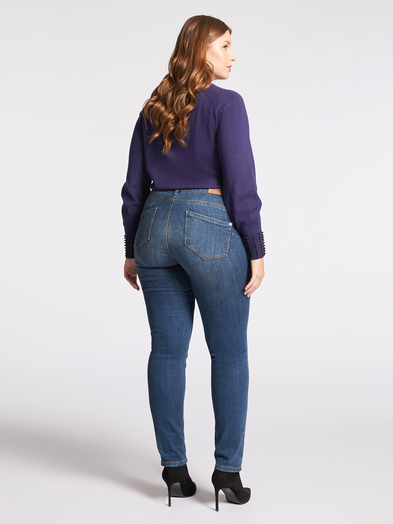 Vaqueros skinny Giada con rotos image number 1