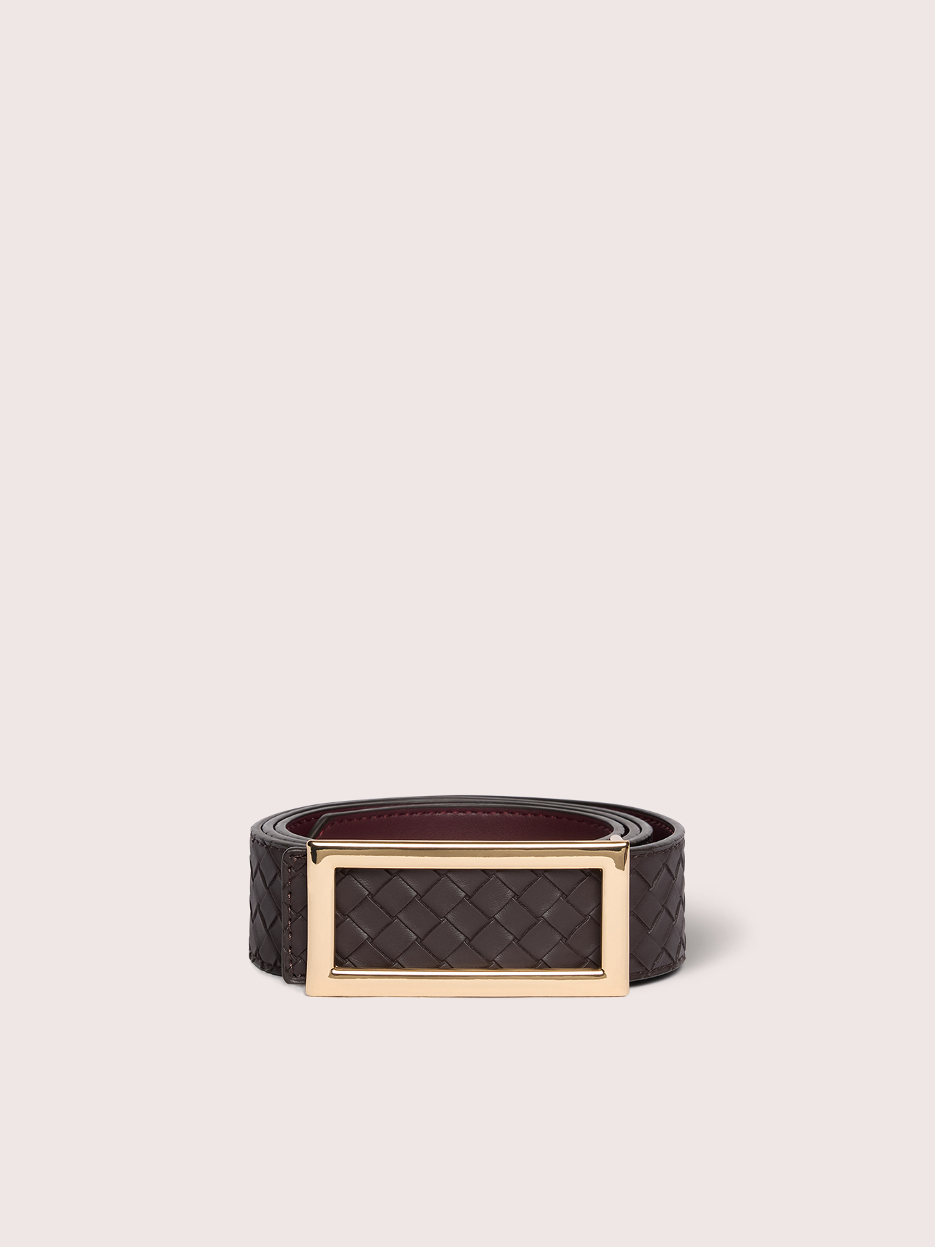 Braided belt with rectangular buckle image number 1