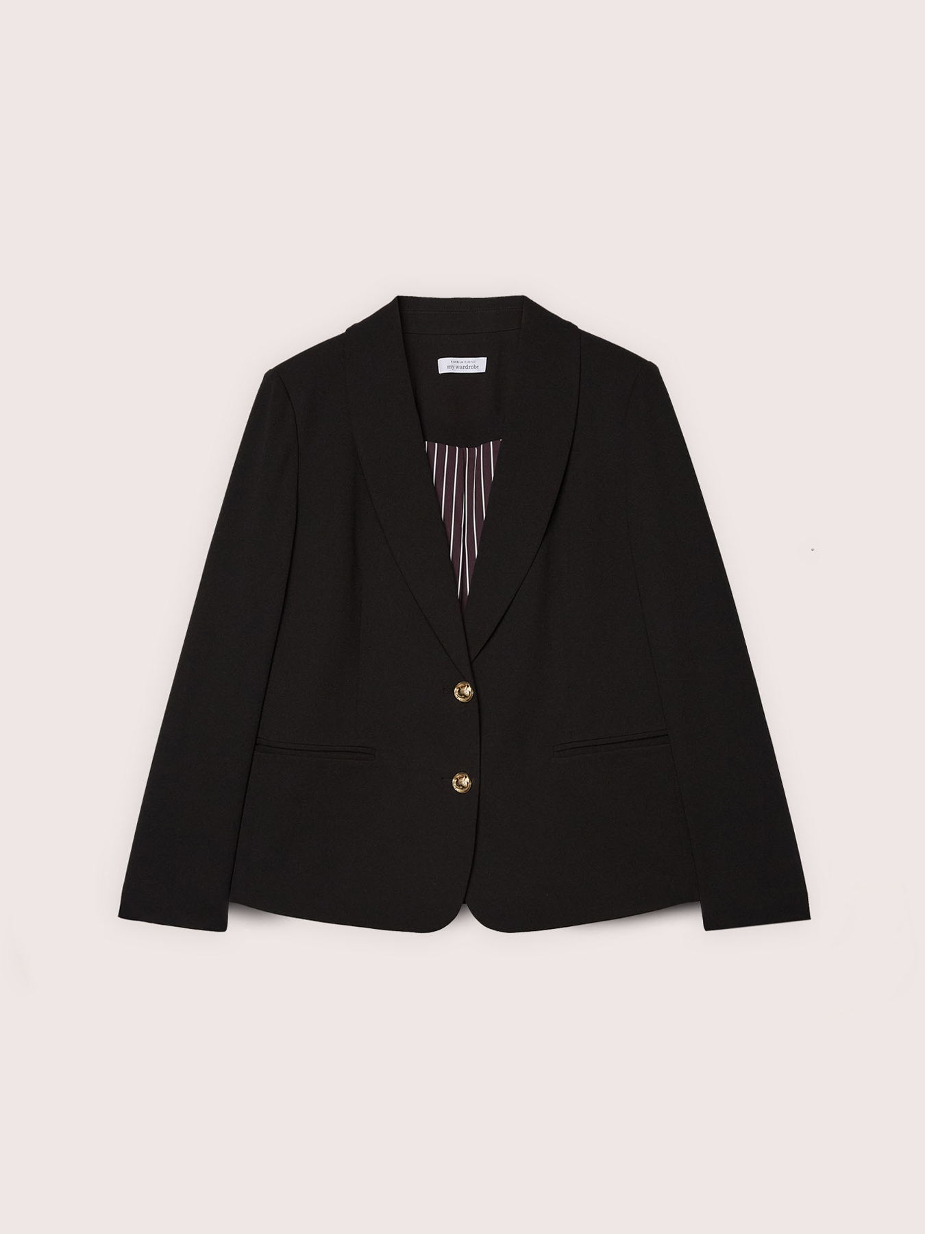 Cropped blazer in stretch fabric image number 4