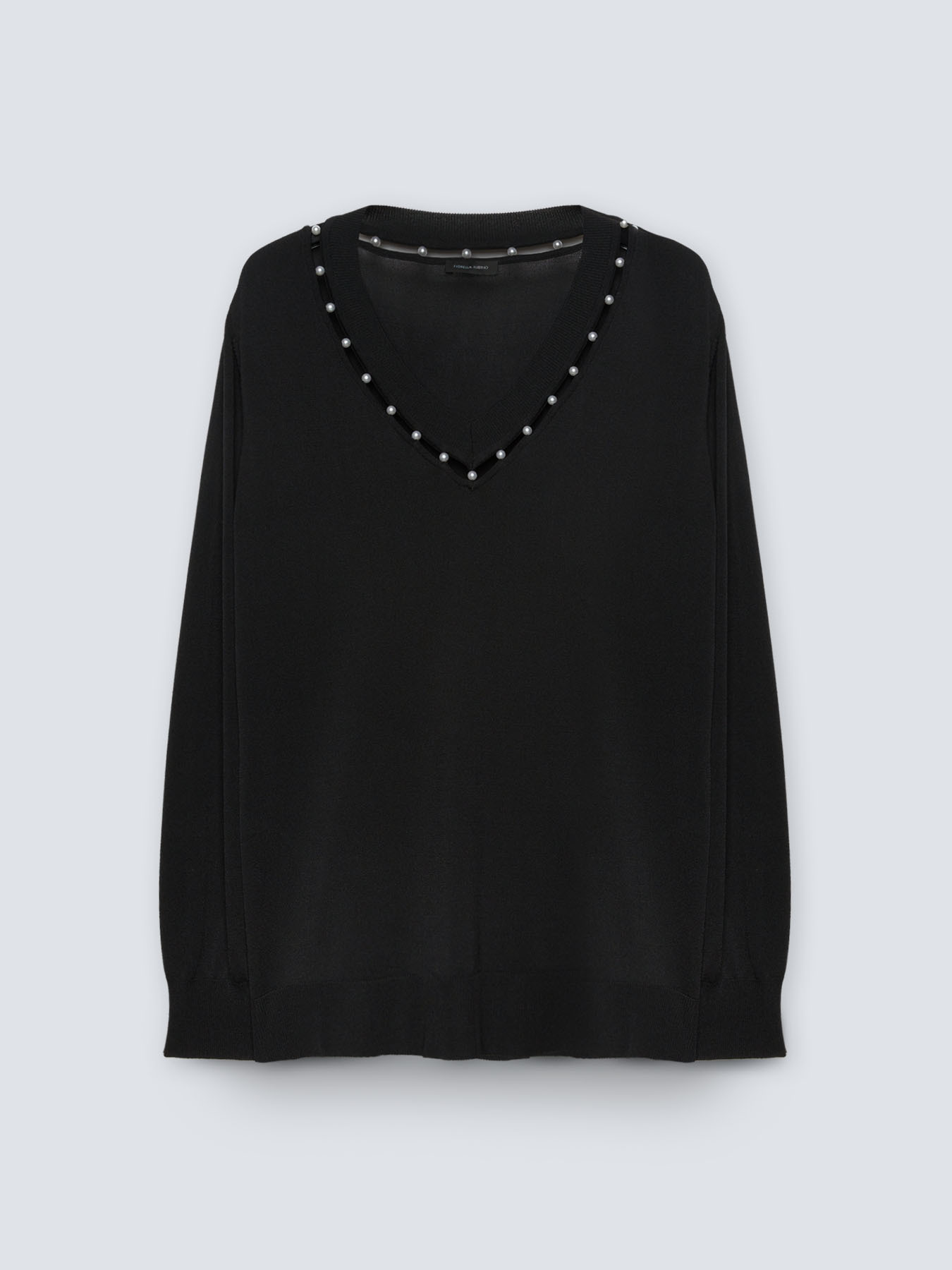 Jersey con borde de perlas image number 3