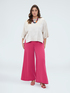 Wide-Leg-Hose aus flie&szlig;endem Stoff image number 4