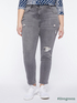 Girlfit slim jeans with tears and sequins image number 0