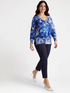 Sweater with all over floral print image number 0