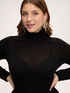Second-skin turtleneck sweater in cashmere blend image number 3