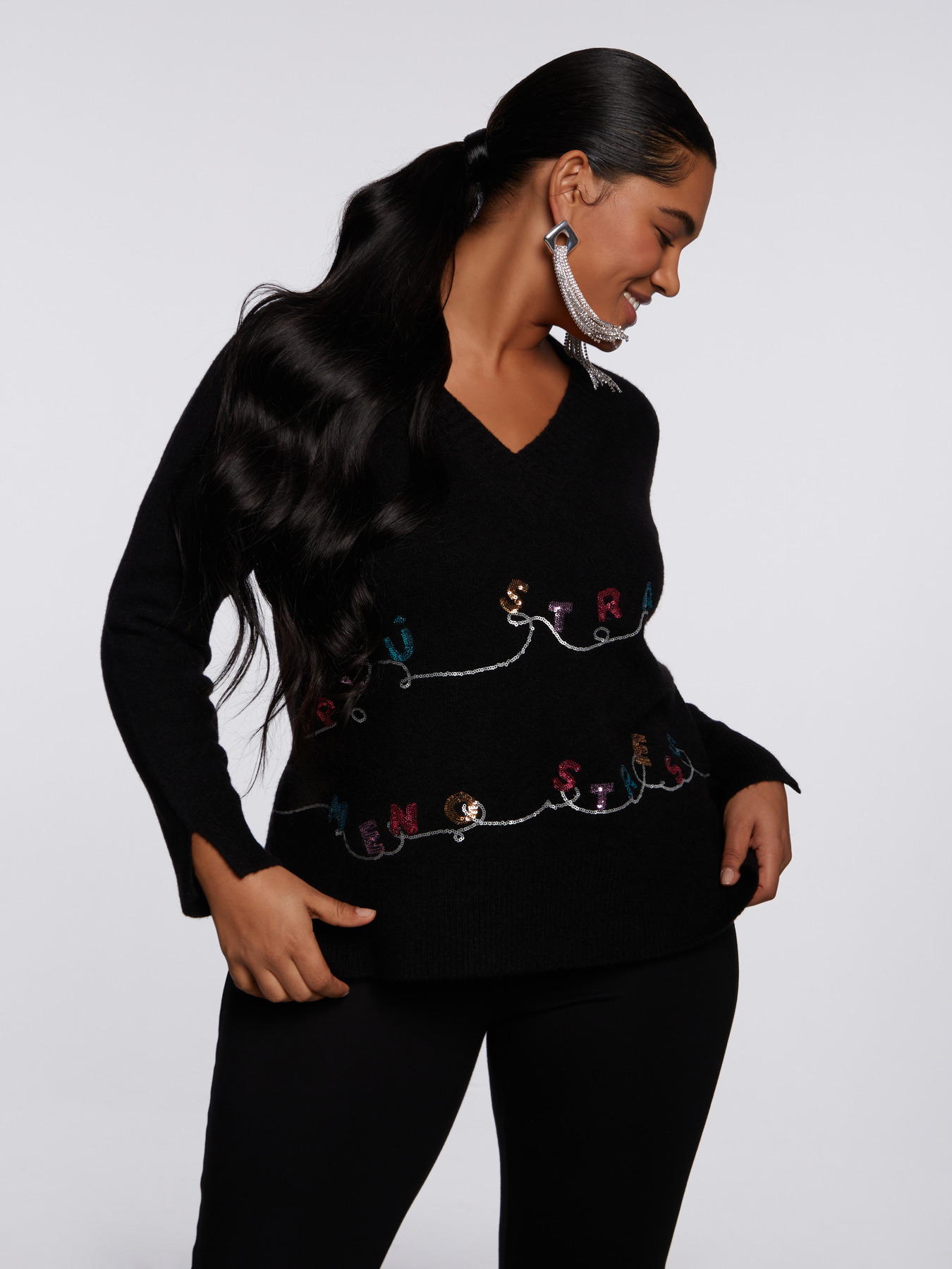 Pullover mit gesticktem Schriftzug image number 0