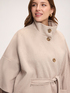 Wool-blend cloth coat with belt image number 5
