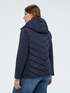 Zweifarbige Daunenjacke mit abnehmbarer Kapuze image number 1