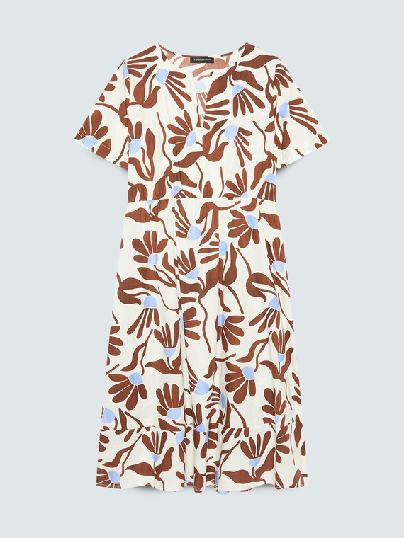 A-line dress with print