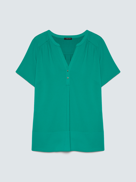 Lyocell blend T-shirt with buttons