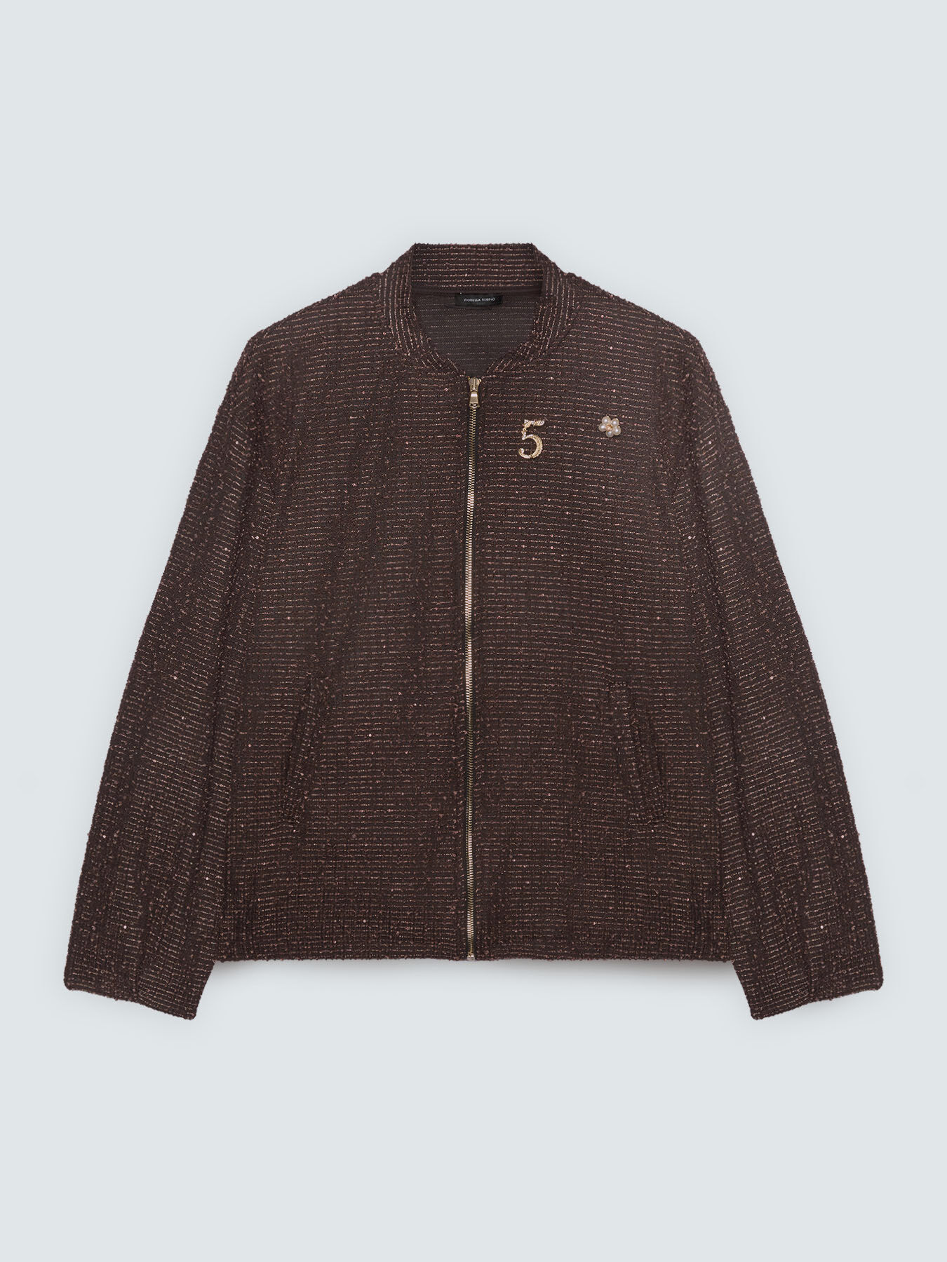 Bomber sweatshirt with pins image number 4
